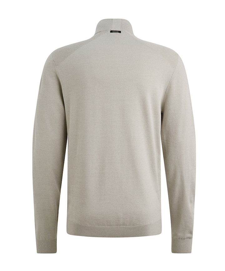 Heren trui met rits grijs