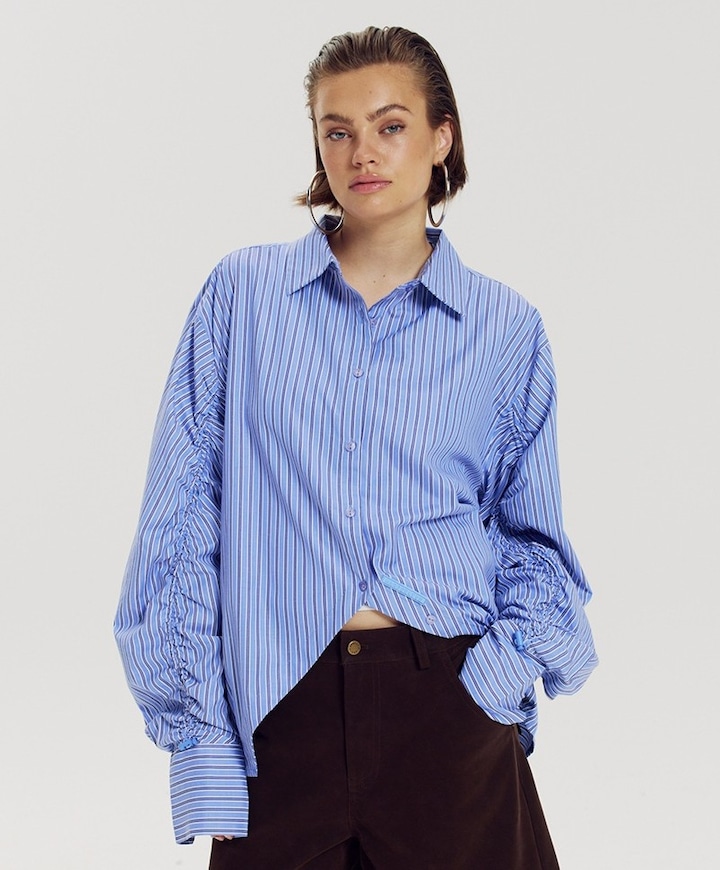 Dames blouse blauw