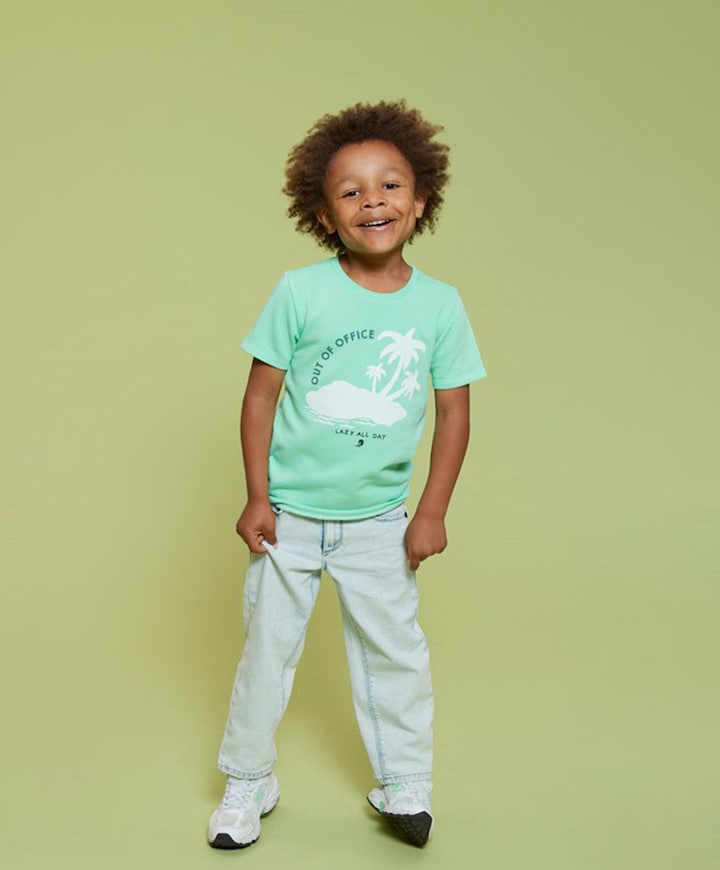 Wide leg jeans jongens jeans blauw