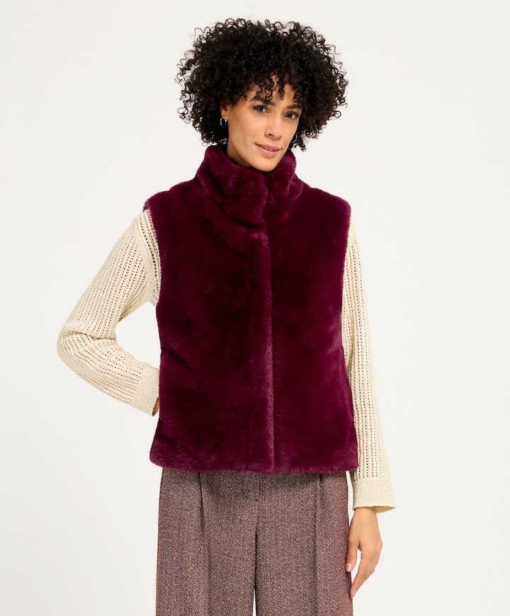Dames gilet bordeaux
