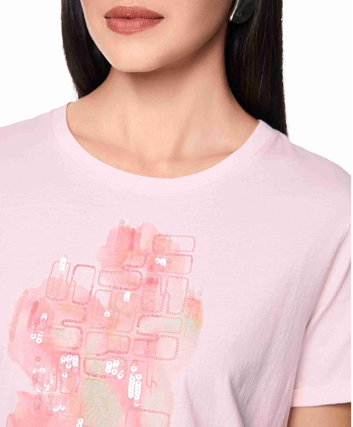 Dames T-shirt roze
