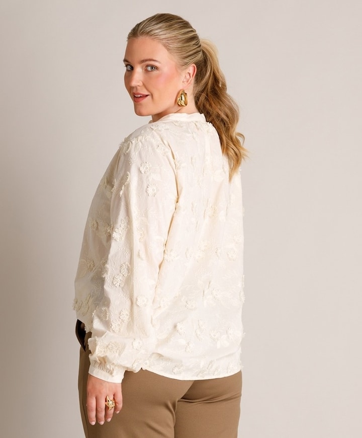 Dames blouse beige