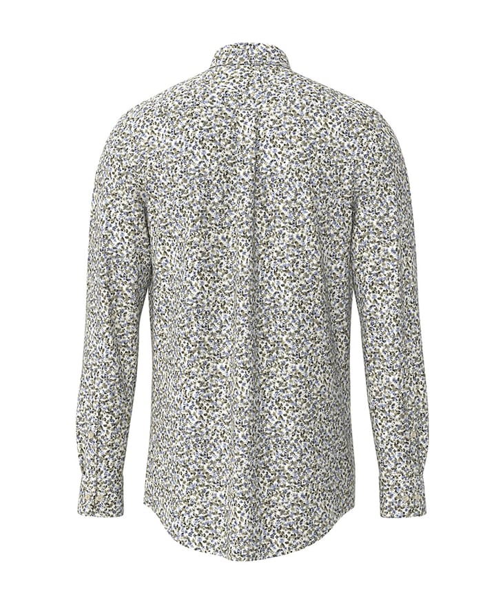 Heren overhemd lange mouw groen