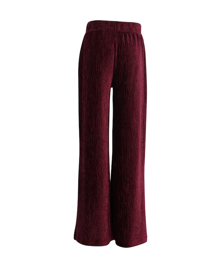 Little velvet wideleg meisjes broek bordeaux