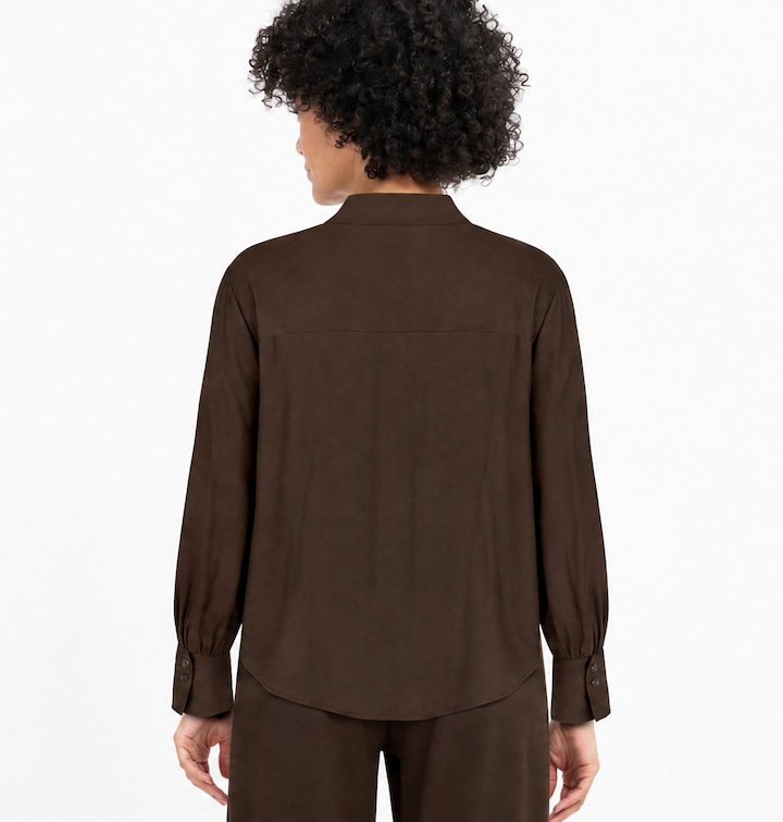Dames blouse bruin