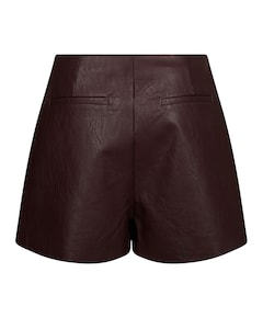 Elayne Faux Leather dames broekrok bordeaux
