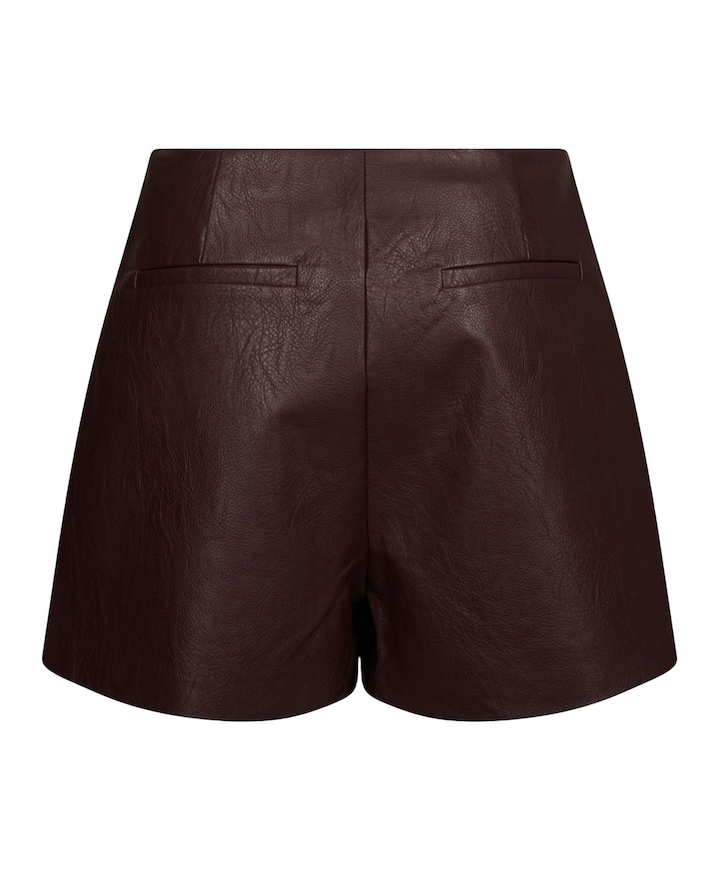 Elayne Faux Leather dames broekrok bordeaux