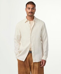 Overhemd lange mouw beige