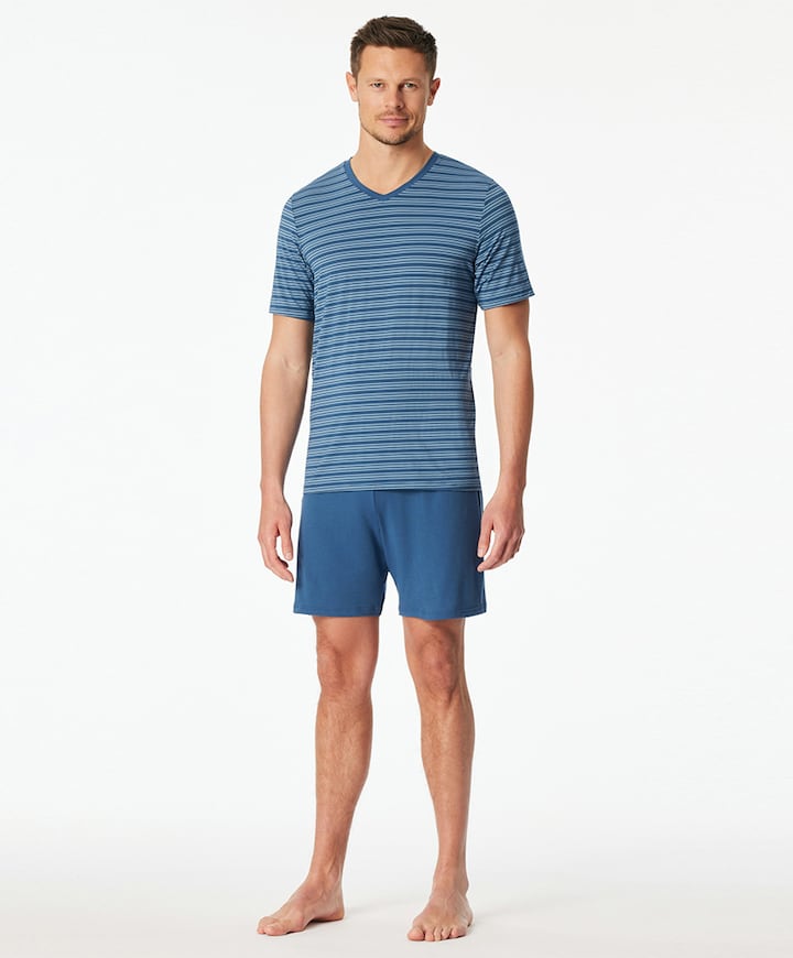 Heren pyjamaset blauw