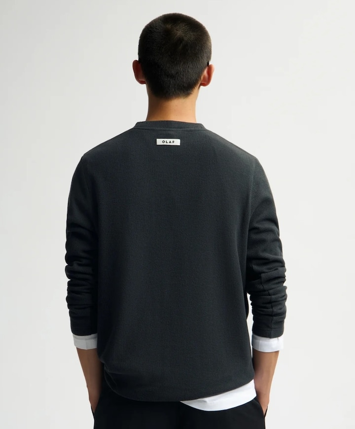 Heren longsleeve grijs