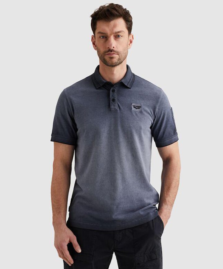 Heren polo blauw
