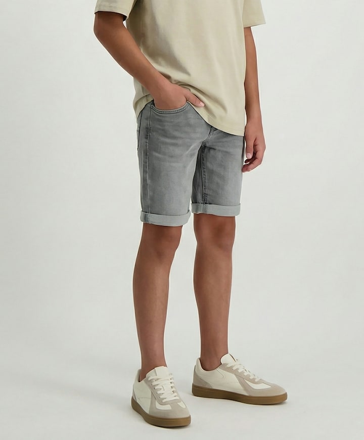 Kids CALIFORNIA Black Us jongens korte broek grijs