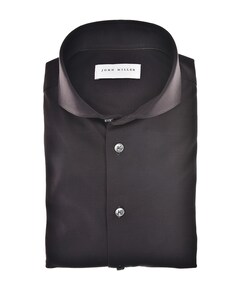 Heren overhemd lange mouw bruin