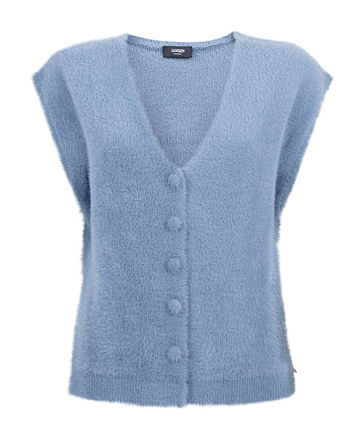 Dames gilet blauw