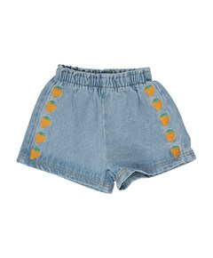 Strawberries woven korte broek blauw