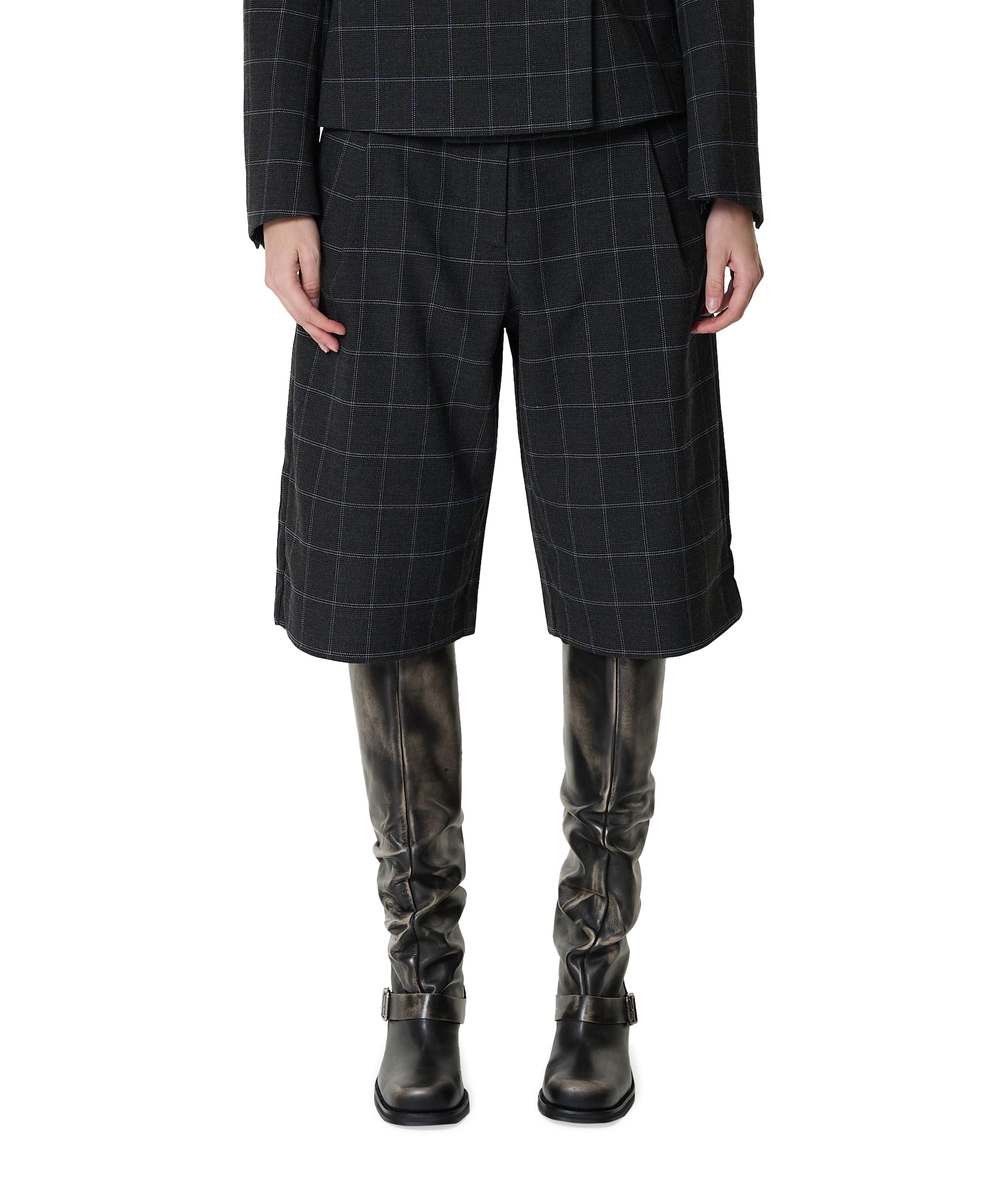 Kreme Wide Leg dames bermuda grijs