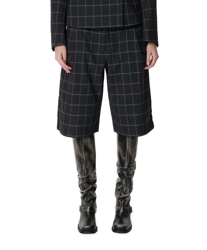 Kreme Wide Leg dames bermuda grijs