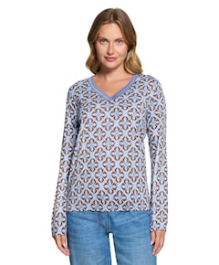 Dames longsleeve blauw
