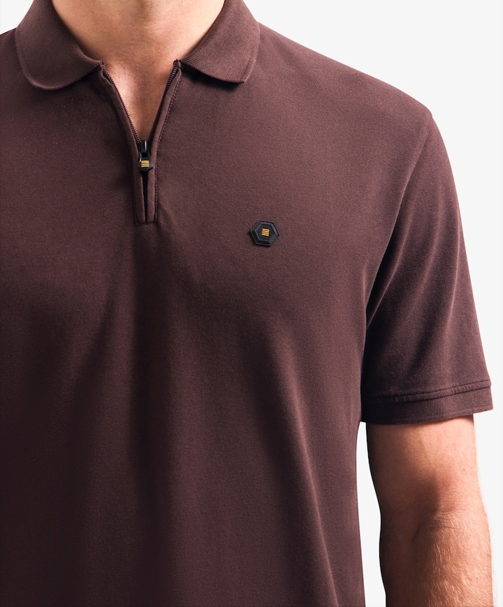 Heren polo bruin
