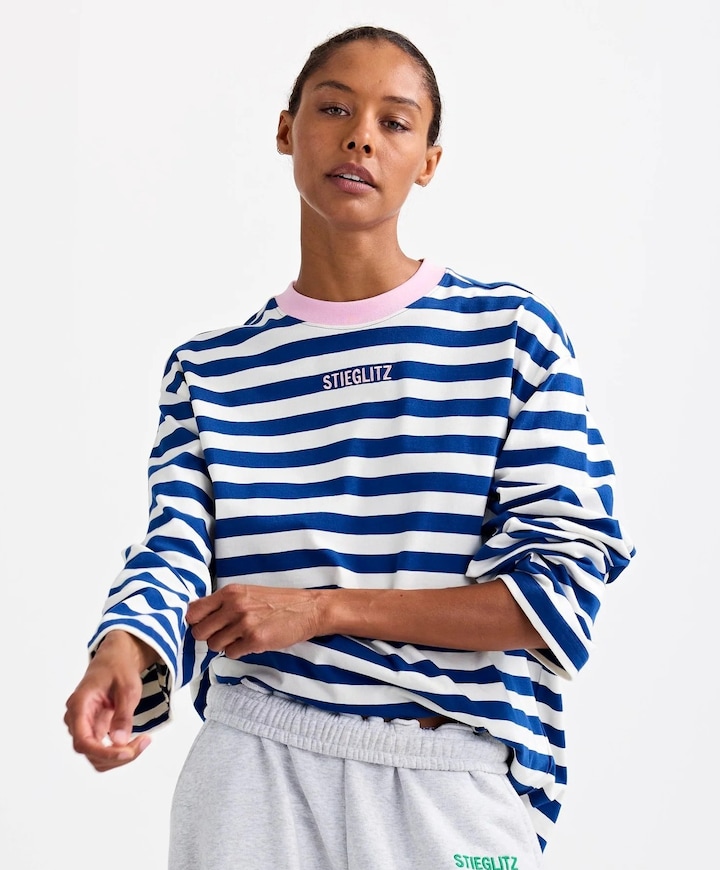 Dames longsleeve blauw