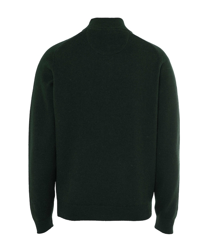 Heren trui met rits groen