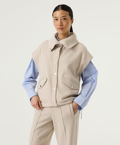 Dames gilet beige