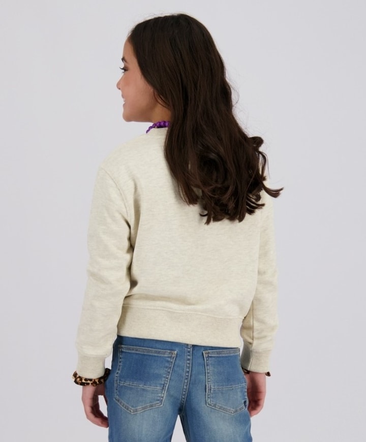 Meisjes sweater ecru