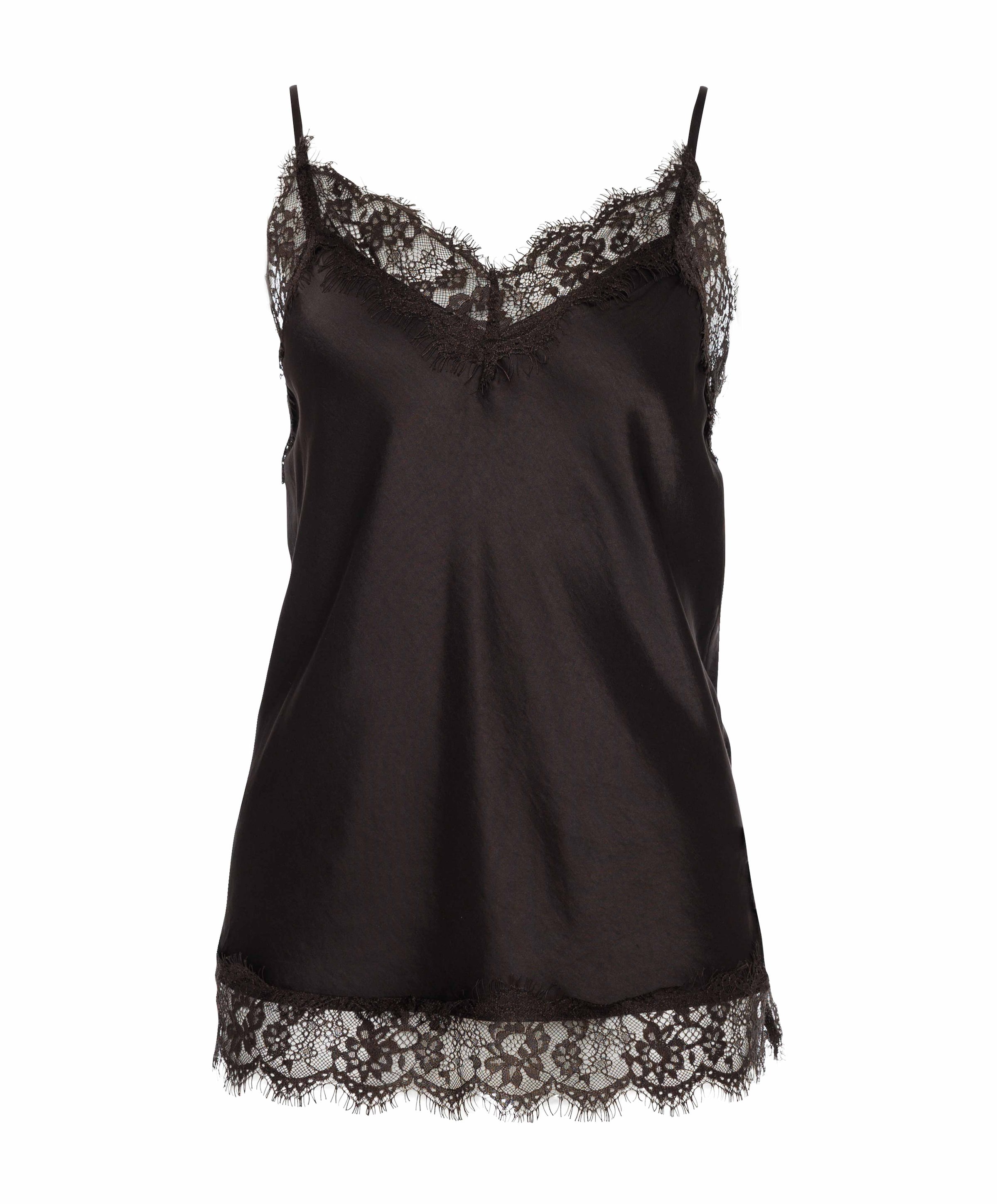 Dames top bruin