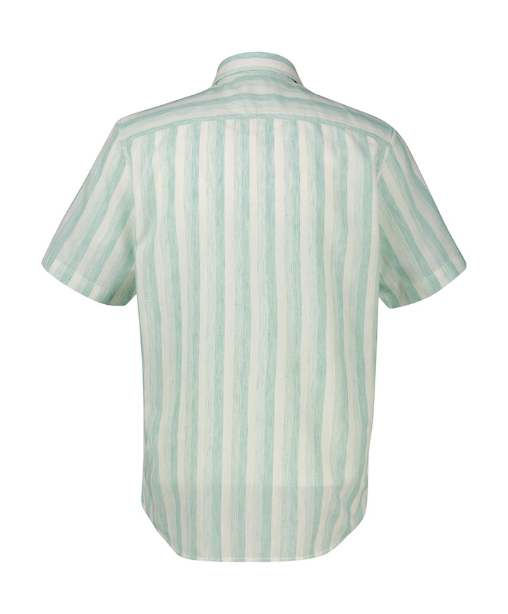 Heren overhemd korte mouw groen