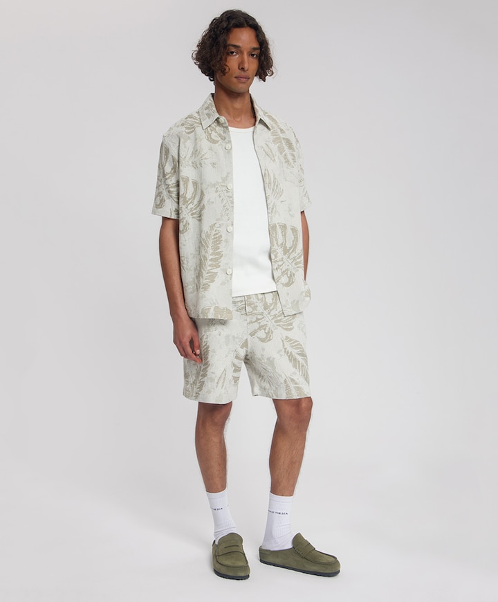 PELAGOS JACQUARD heren korte broek groen