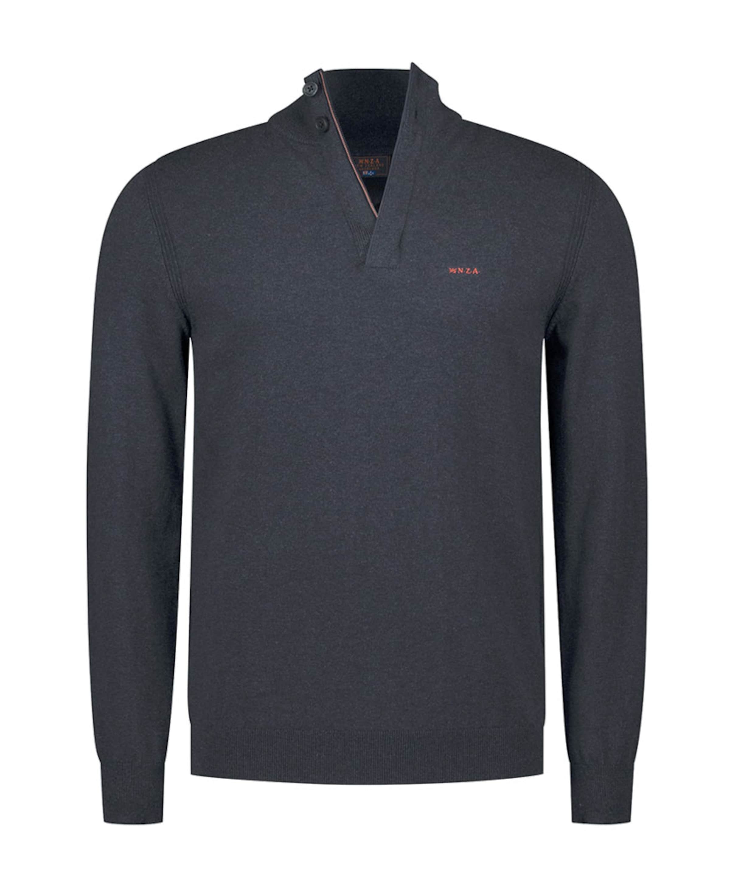 Heren trui met rits blauw