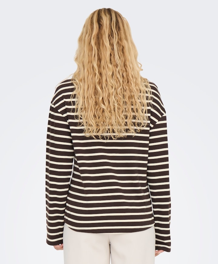 Dames longsleeve bruin