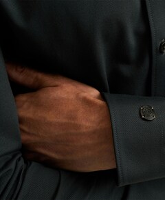 Heren overhemd lange mouw blauw