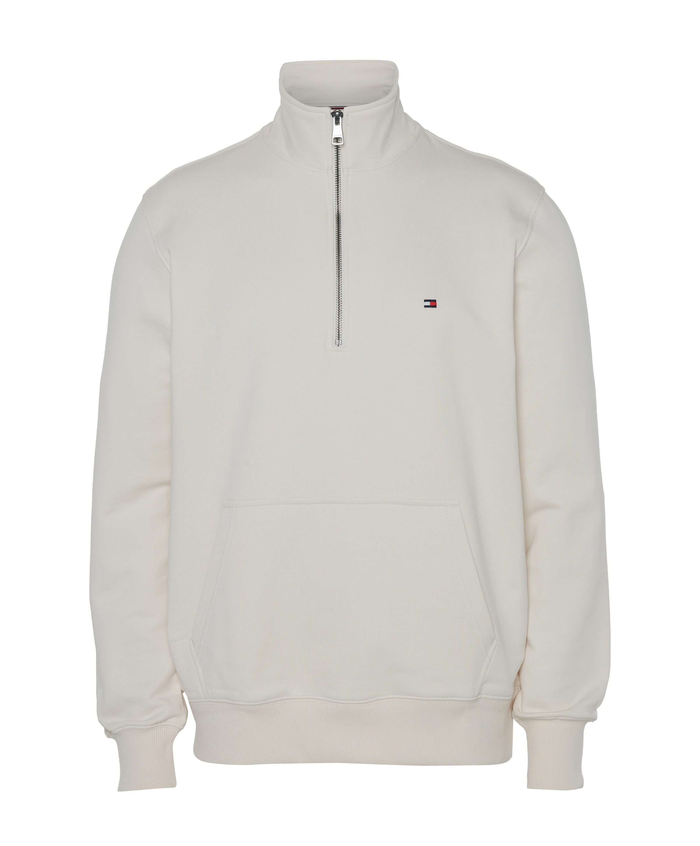 Heren trui met rits ecru