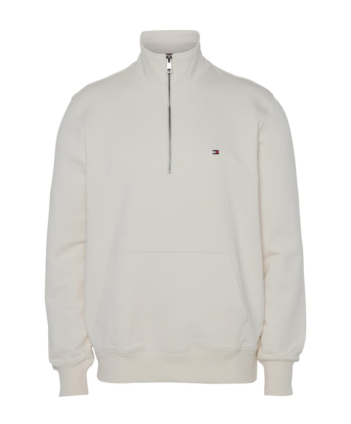 Heren trui met rits ecru