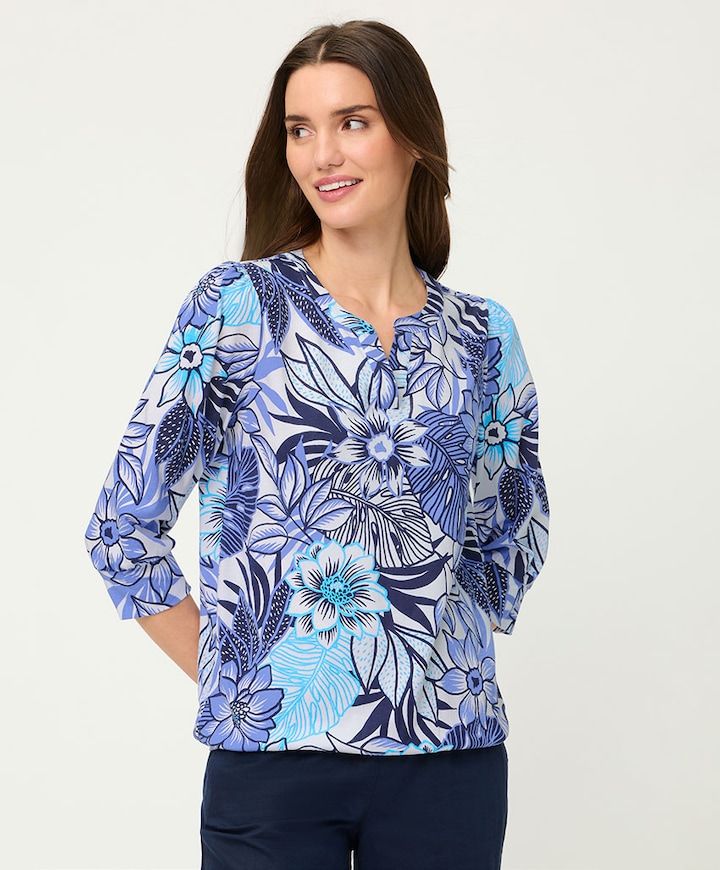 Dames longsleeve blauw
