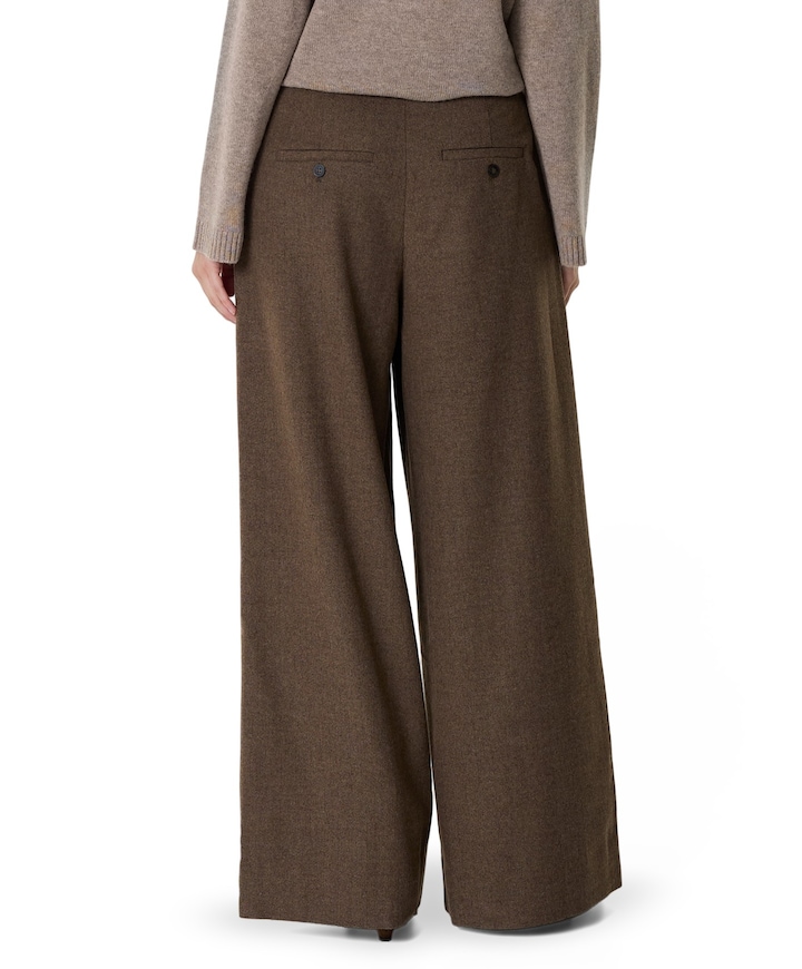 LAURAFV 156 ROASTED OAK HERRINGBONE dames broek grijs