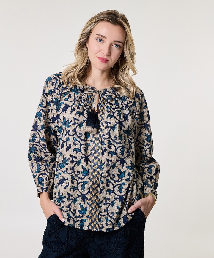 Blouse blauw