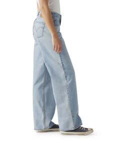 Low loose blasted dames jeans blauw