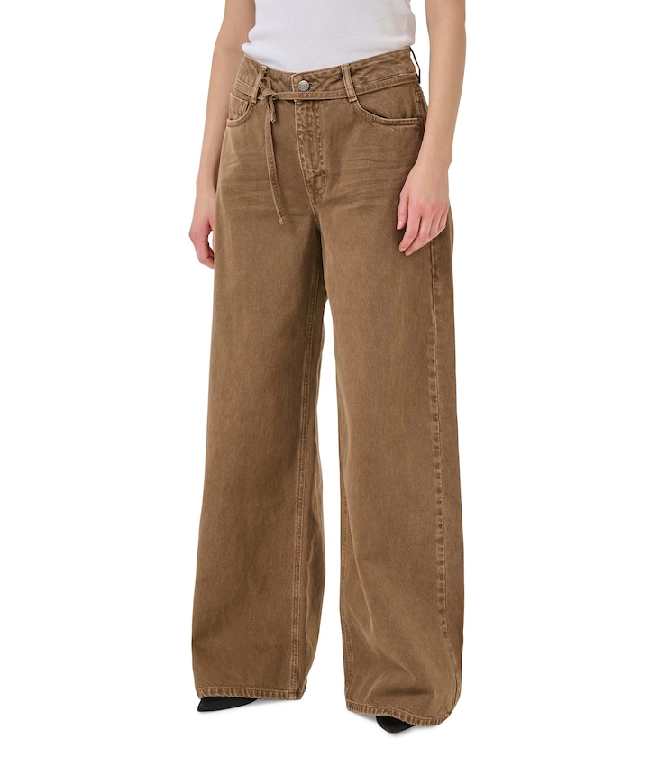 MWKaro 175 Mid X-Wide dames jeans bruin
