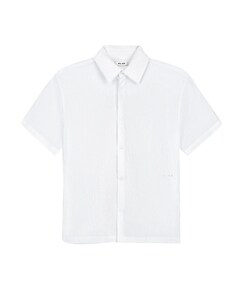 Heren overhemd korte mouw wit