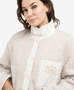 Dames jas omkeerbaar beige