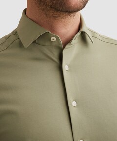 Heren overhemd lange mouw groen