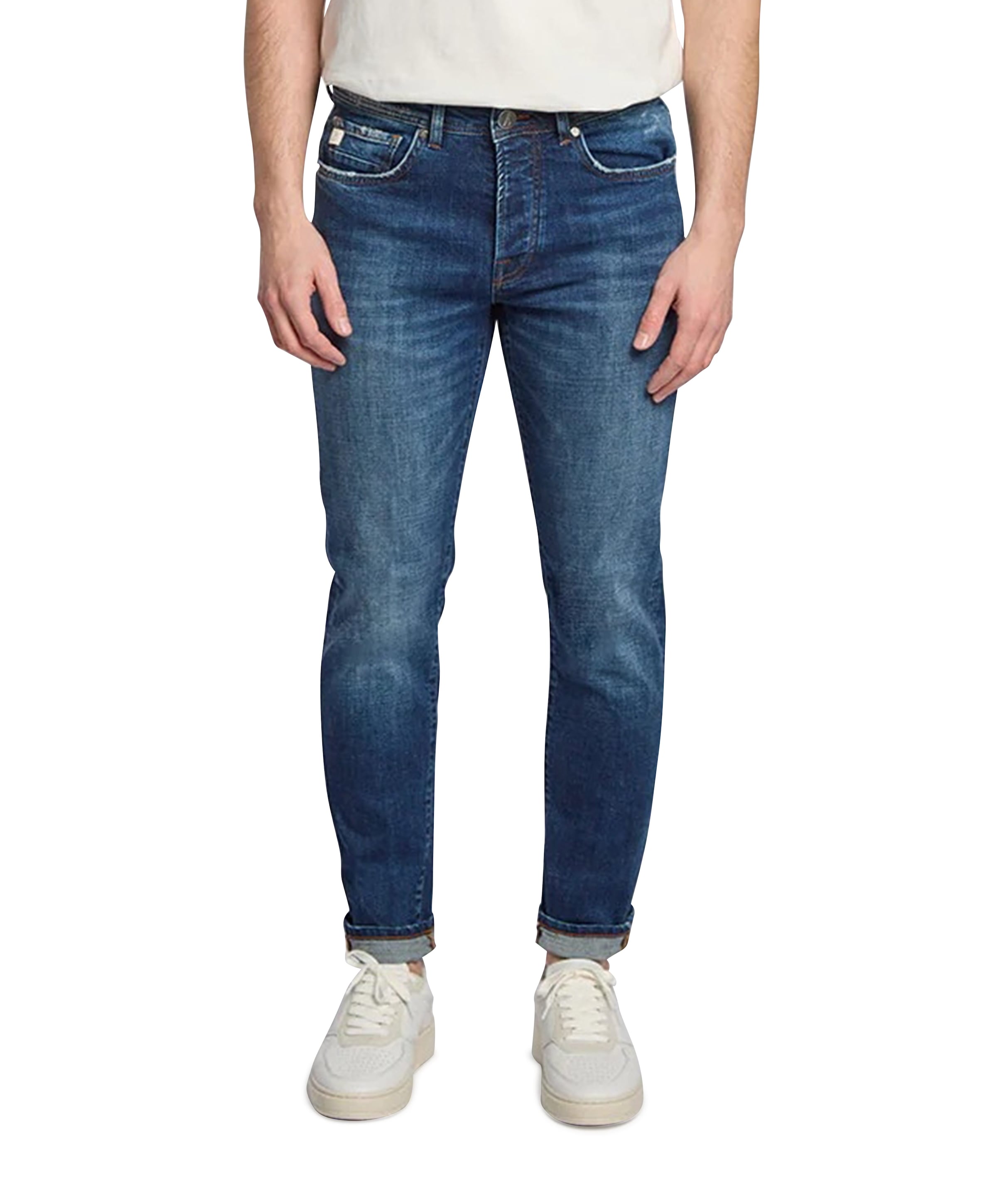 Tapered fit heren jeans blauw