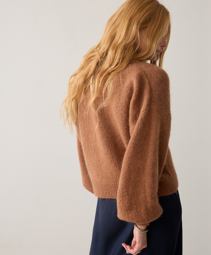 Dames vest bruin