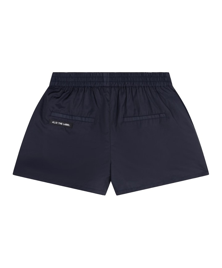 EYELET dames korte broek blauw