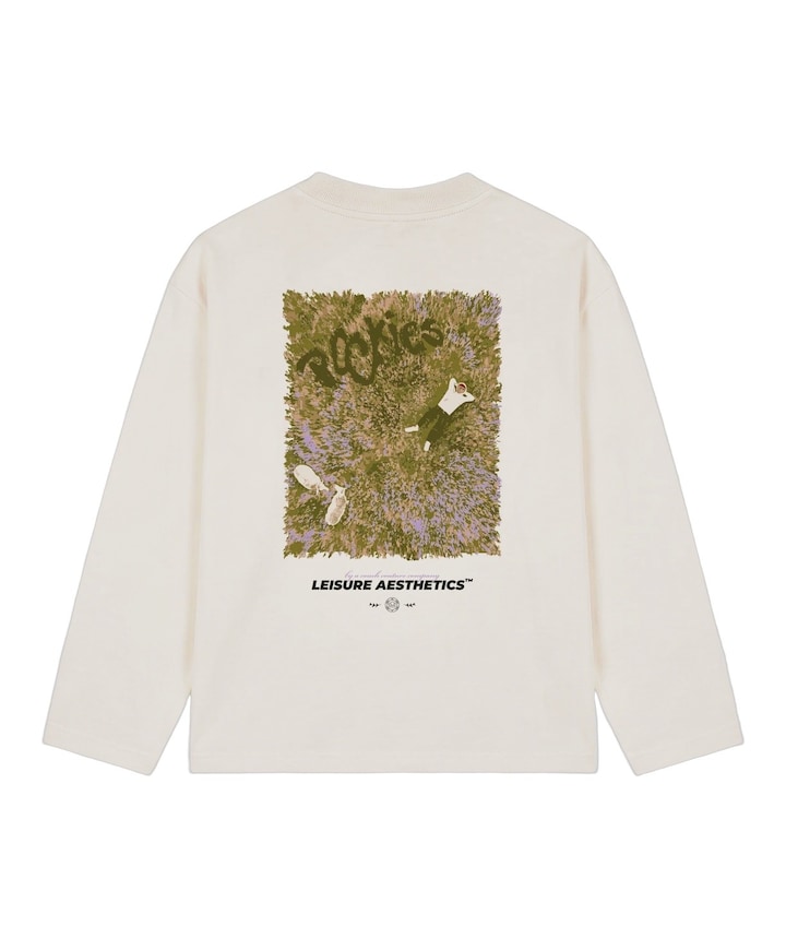 Heren longsleeve ecru