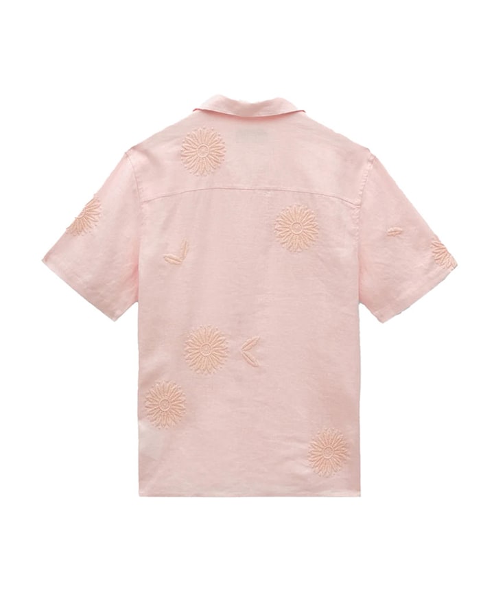 Heren overhemd korte mouw roze