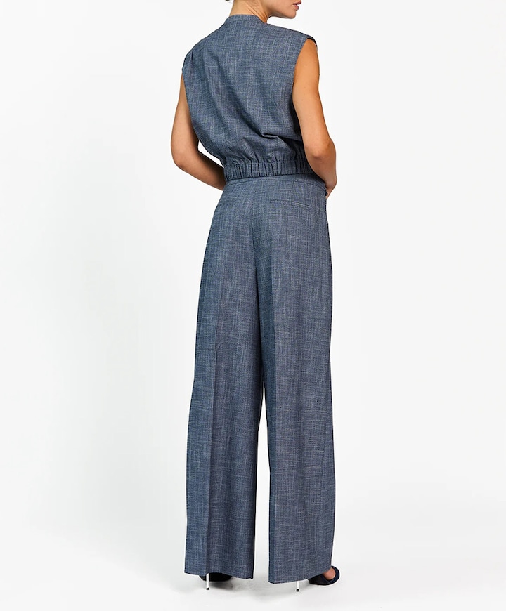 Dames gilet blauw