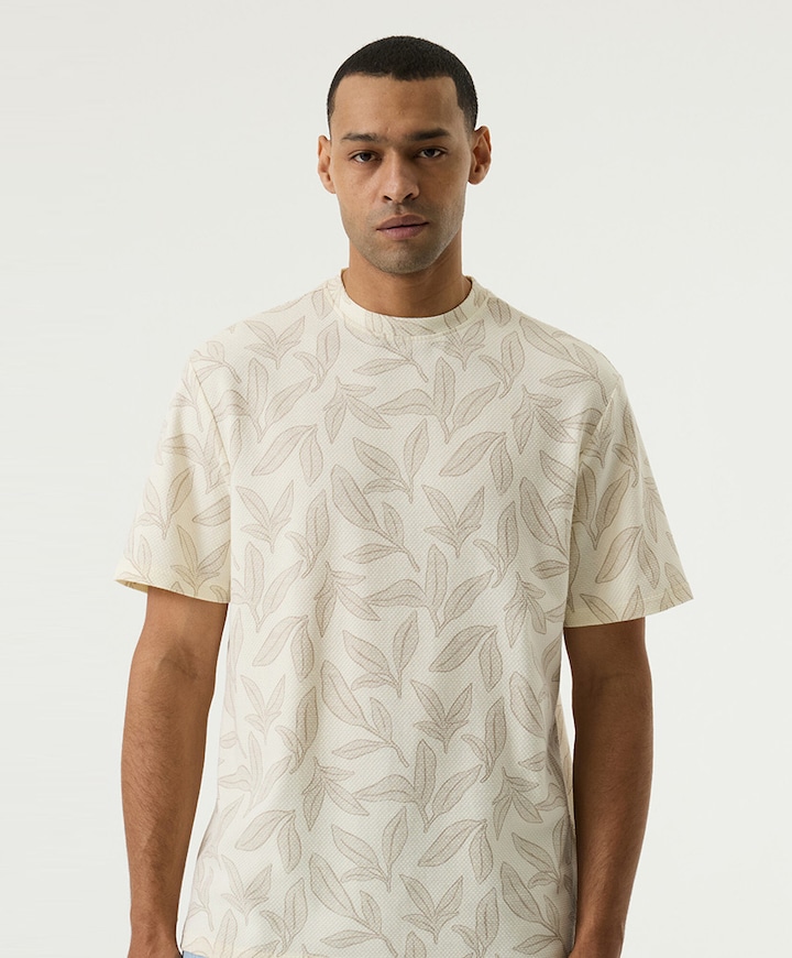 Heren T-shirt ecru